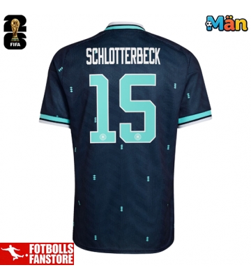 Tyskland Nico Schlotterbeck #15 Bortatröja VM 2026 Kortärmad
